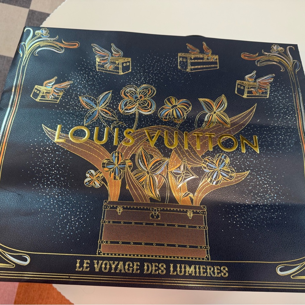 Louis Vuitton Black, Gold & Red Carousel Gift Bag like new